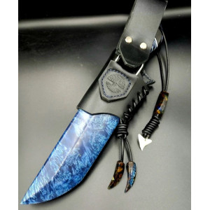 БЕЗОДНЯ ІІ ніж ручної роботи майстра студії Павла Гончаренка, сталь CPM 121 REX™ в обкладках нержавіючого дамаску, 69 HRC . Photo 2